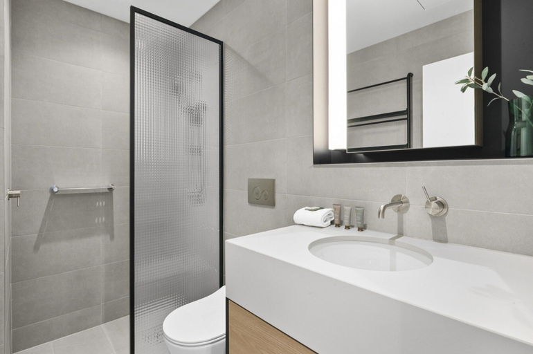 Bathroom, Skyline 1-bed Apartment Near Crown, Melbourne