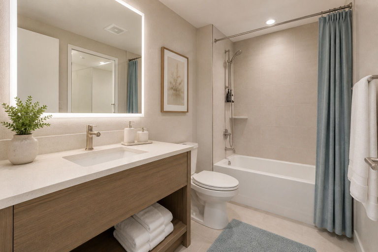 Bathroom, The Aeris Suites, Toronto
