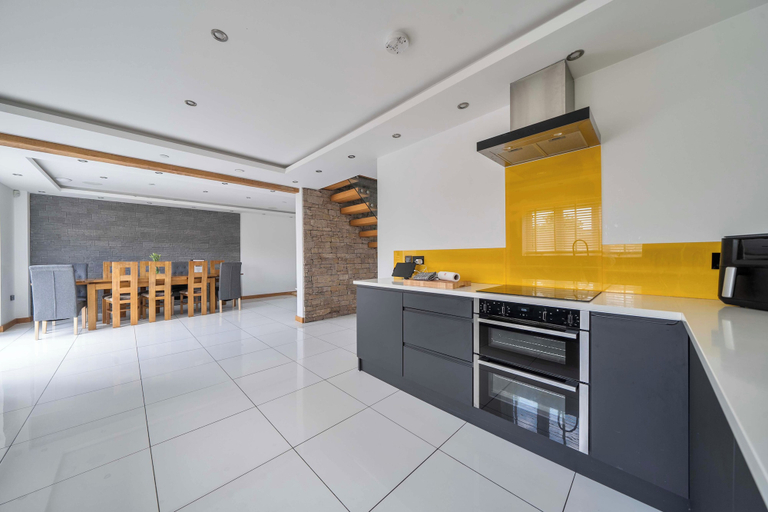 Private kitchen 2, Modern, Large 4-bed Property Sleeps 10 in Abergele, Conwy