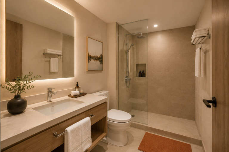Bathroom, Celora City Hotel, Toronto