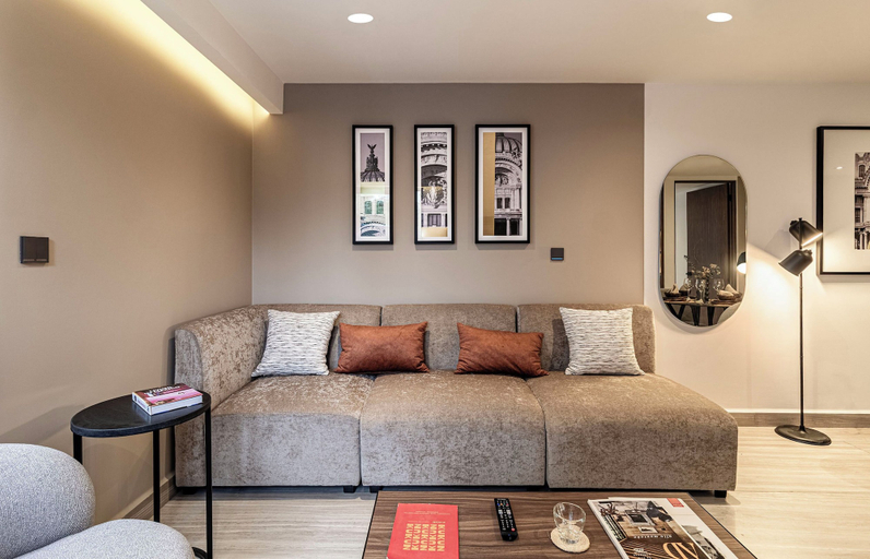 Living area 4, Casa Grijalva by Kukun Apartments, Mexico City