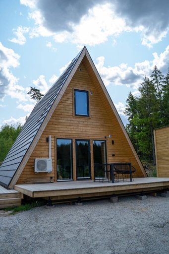 3, A Frame cottage surrounded by a forest, Ronneby