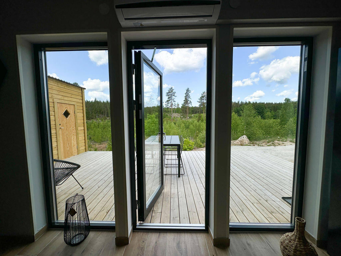 5, A Frame cottage surrounded by a forest, Ronneby