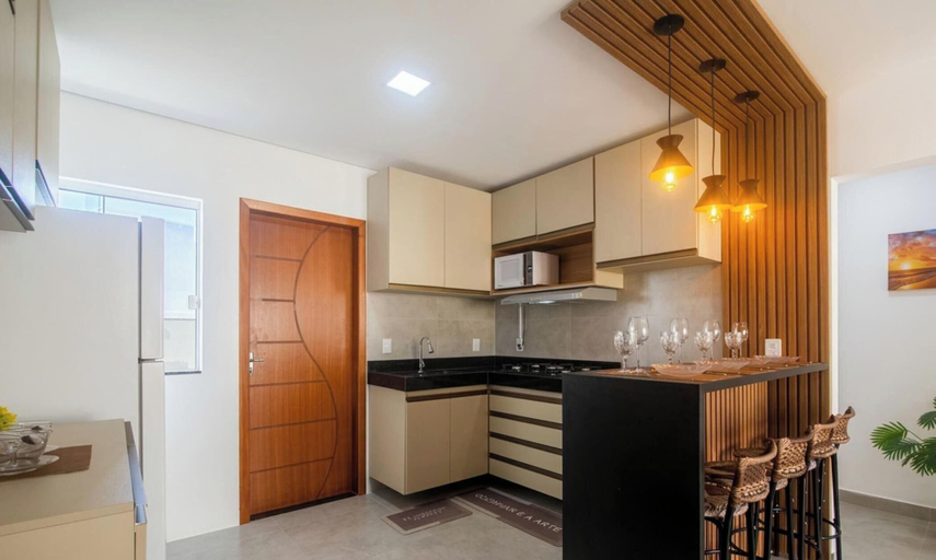 Private kitchen 3, Apt in Condo w/ BBQ Area in Porto - BA MAA, Porto Seguro