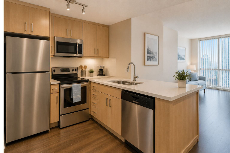 Private kitchen, The Kelwyn Suites, Toronto