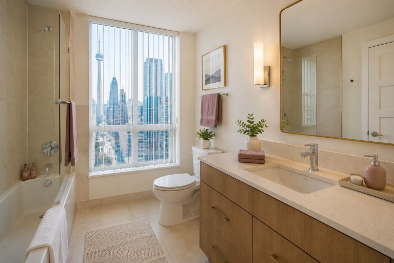 Bathroom, Silvermere Suites, Toronto