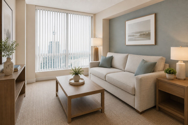 Living area 2, The Aeris Suites, Toronto