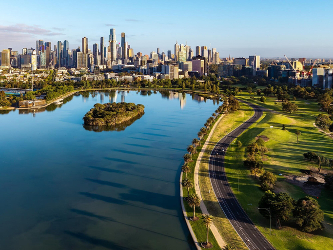 View from property 4, Bright 1-bed Stay Near Crown Melbourne, Melbourne