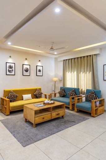 Living area 3, Alaya Stays Snowdrop 3 BHK Apartment, Dehradun