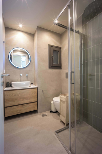Bathroom 3, Modern Studio l Huge Balcony l New Bldg, Attica