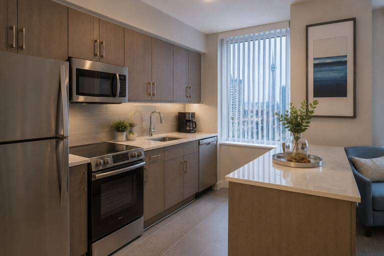 Private kitchen, The Bayfront Suites, Toronto