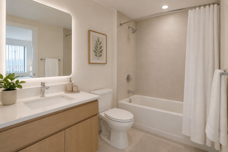 Bathroom, Cedarline Hotel, Toronto