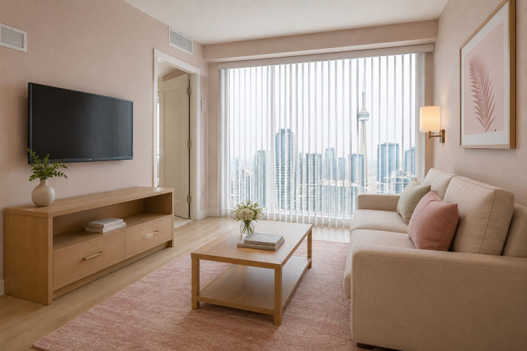 Living area 3, Meridian & Maple Hotel, Toronto