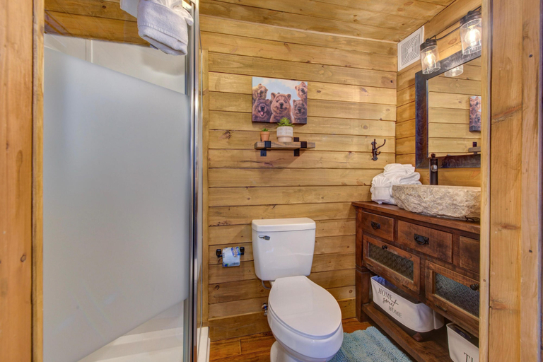 Bathroom 2, Cricket Hollow Lodge, Cocke