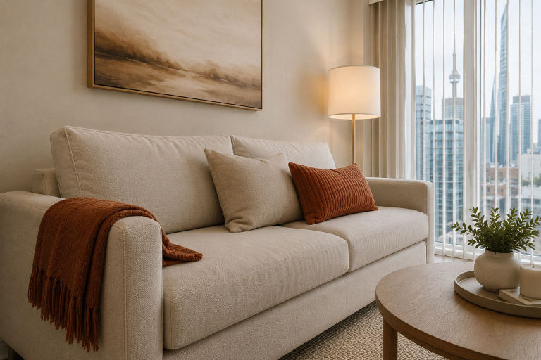 Living area 4, Aurora Prime Suites, Toronto