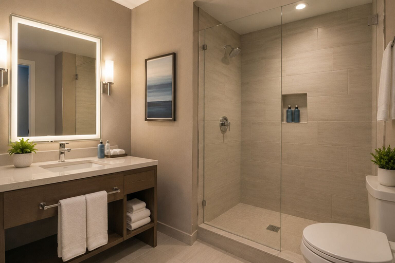 Bathroom, The Bayfront Suites, Toronto