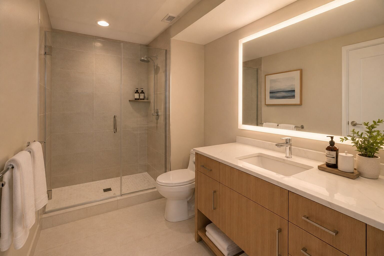 Bathroom, Crown & Maple Suites - DT, Toronto