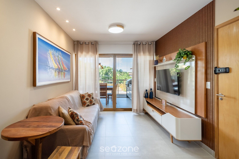 Living area, Apto 2Qts em Cond. c/ Piscina - Itacimirim RJH0101, Camaçari