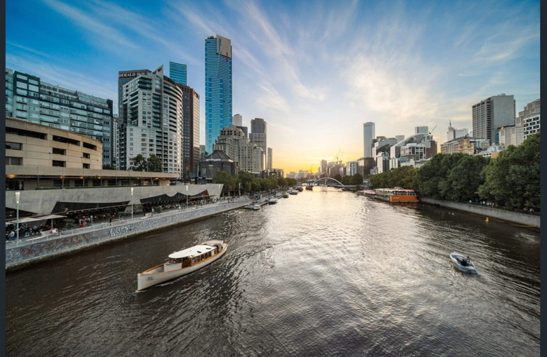View from property 2, Elevated 2-bed Stay Steps From Crown, Melbourne