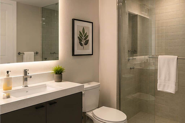 Bathroom, Bellora Park Suites, Toronto