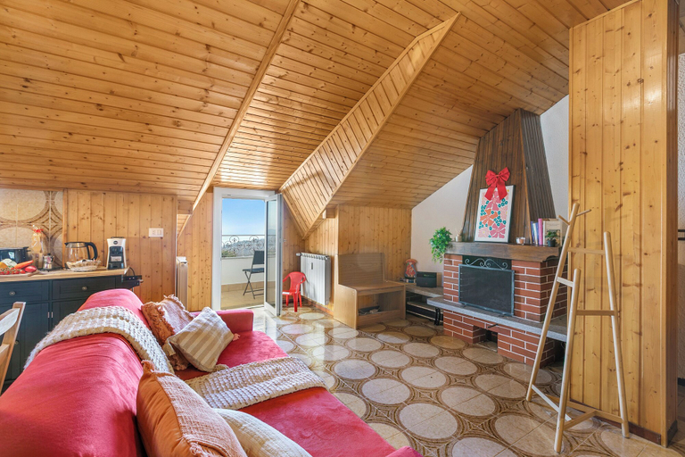 Living area 3, La Mansarda Sul Lago: Rustic Attic Studio With Balcony & Parking, Novara