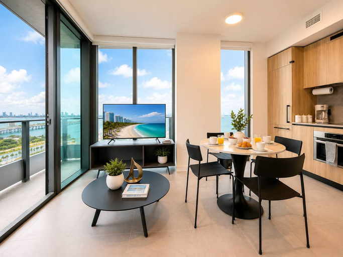 Room 2, Luxury 2BR Sky Retreat Best Miami Bay Views, Miami-Dade