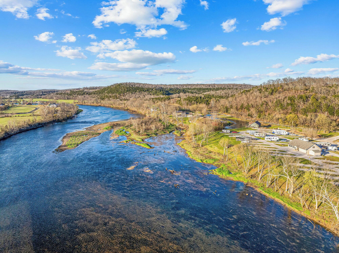 Aerial view 4, Ember Shoals Resort | On the White River, Cotter AR, Baxter