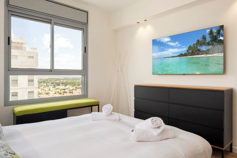 Bedroom 2, Poleg Beach Seaview Stay by Sea N' Rent