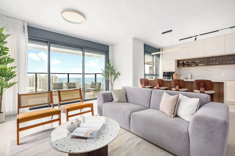 Living area 4, Luxury 4BR Sea View Balcony Mamad