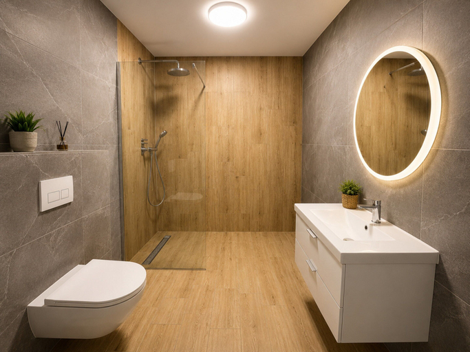 Bathroom 4, Apartment Near the Sea, Breakfast Included, Kamień