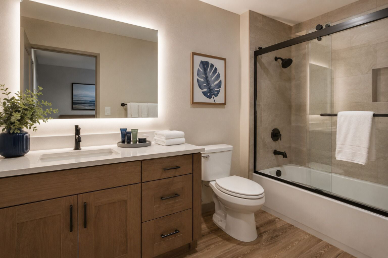Bathroom, The Bravelle Hotel, Toronto