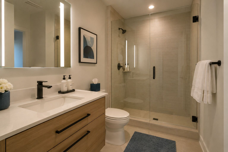 Bathroom, Skyline Manor Hotel, Toronto
