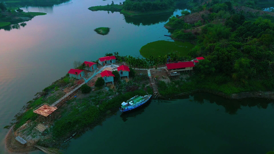 Aerial view, Furomon Island Resort, Parbattya Chattagram