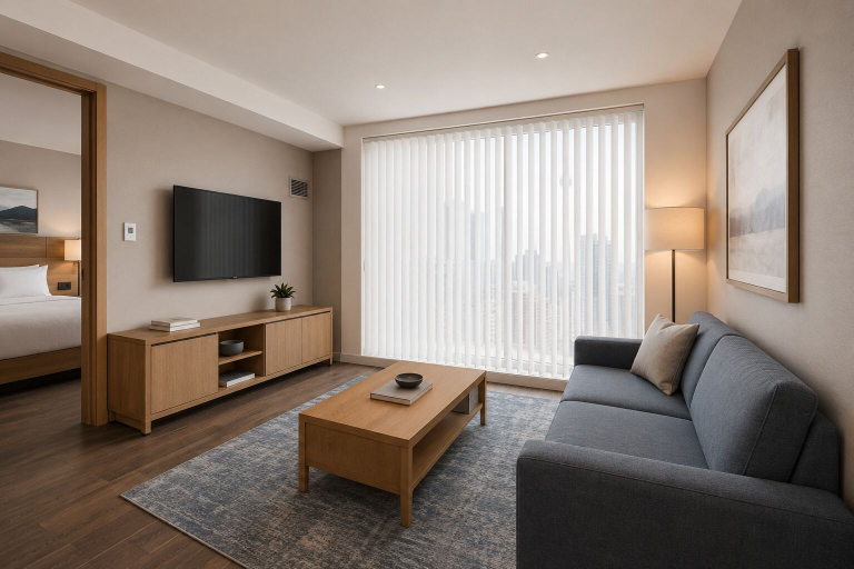 Living area 3, The Bravelle Hotel, Toronto