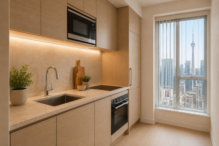 Private kitchen, The Parkview Central Suites, Toronto