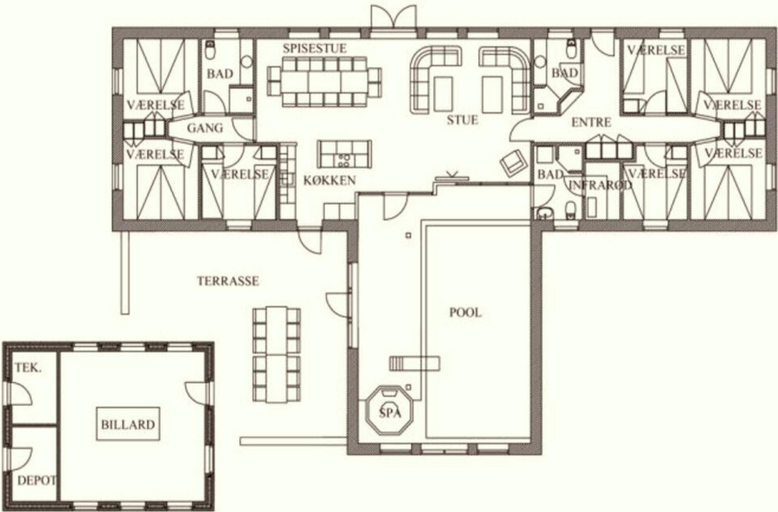 Floor plan 2, 4 Star Holiday Home in Ulfborg, Holstebro