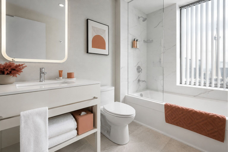 Bathroom, The Gerraluxe Prime Suites, Toronto