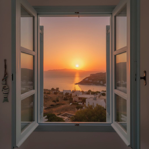 View from room 5, Lume D'oro Syros, South Aegean