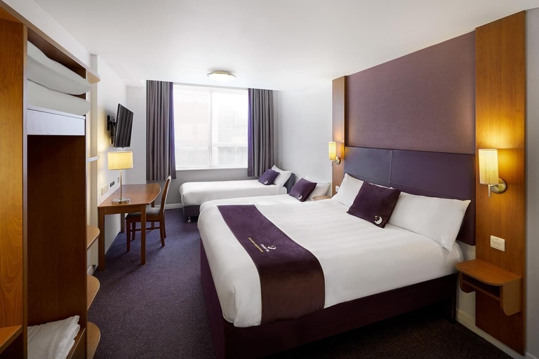 Bedroom 2, Premier Inn Huddersfield Central, Kirklees