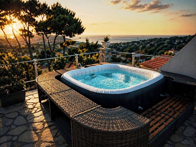 Outdoor spa tub, Boutique Hotel Golfo Azzurro, Livorno