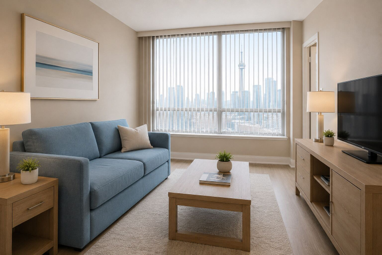 Living area, The Bayline Grand Hotel - DT, Toronto