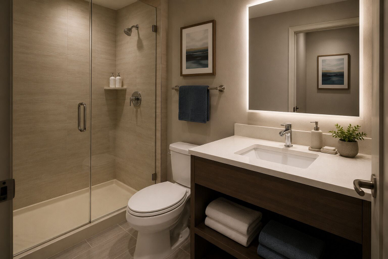 Bathroom, The Carlton Centrale Stay, Toronto