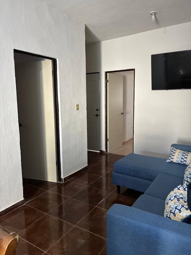 Living room, Modern 2-Bedroom House in Guaymas, Guaymas