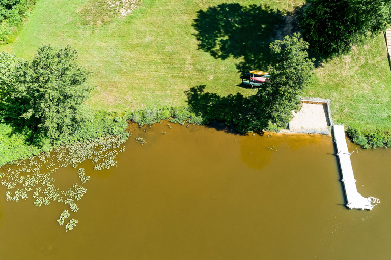 Aerial view 4, Two-story, Lakefront Getaway With Dock, Beach, Grill, 2 Kayaks, 2 Canoes, AC, Spotsylvania