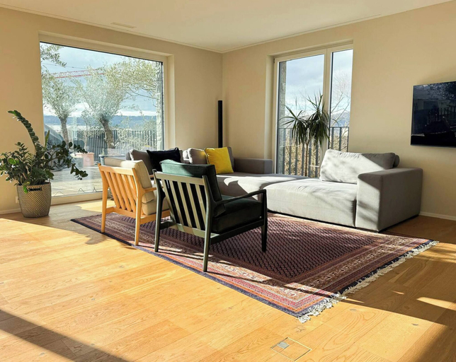 Living area, Wonderful Attic Maisonette in Meilen With Stunning Lake Views, Meilen