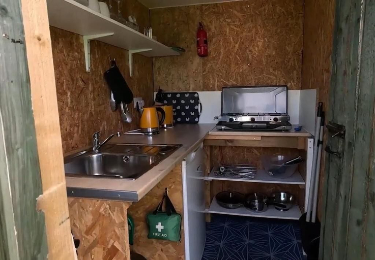 Private kitchen 4, Embrace the Space Glamping Yurts, Carmarthenshire