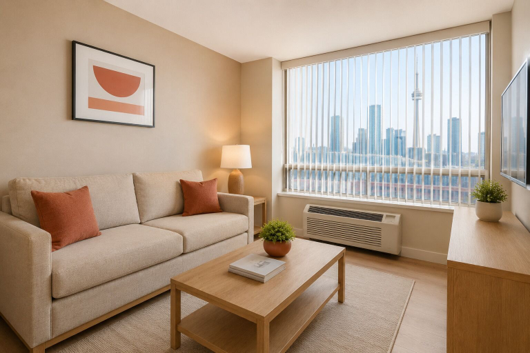 Living area, The Mercer Hotel & Suites, Toronto