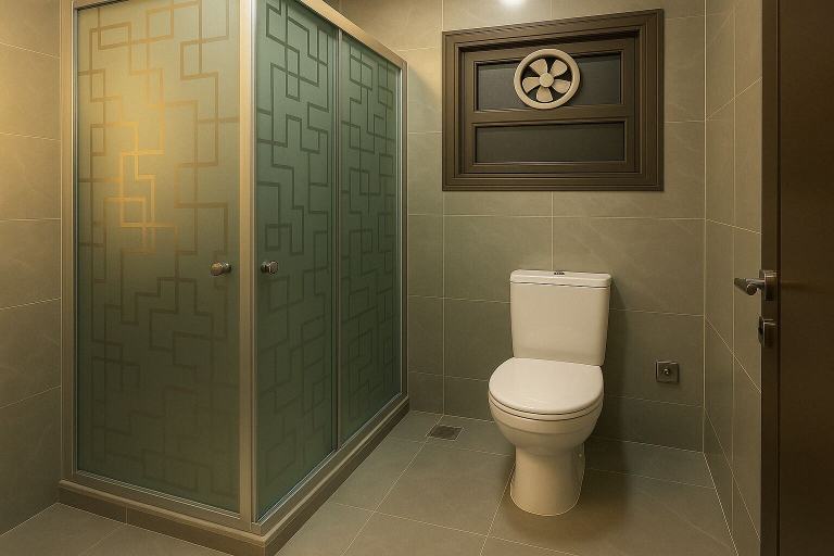 Bathroom 3, Modern Chalets in Porto Said for a Memorable Stay, Al-Manasrah