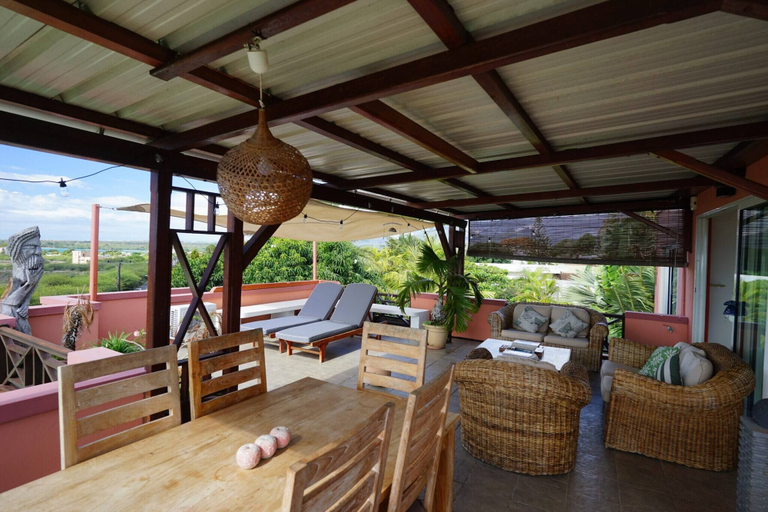 Outdoor dining 5, Ocean View Guesthouse in Tamarin, Pool, Sunset, Black River