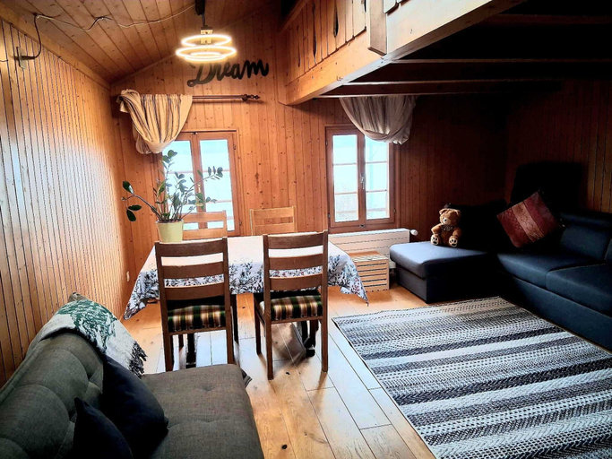 Living room, Lake View Chalet , Därligen, Interlaken